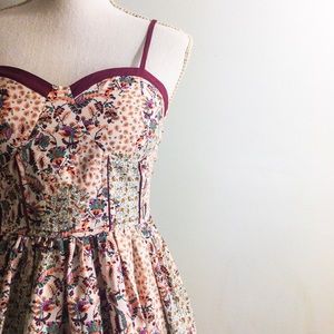 American Rag Cie Boho Floral Sweetheart Dress